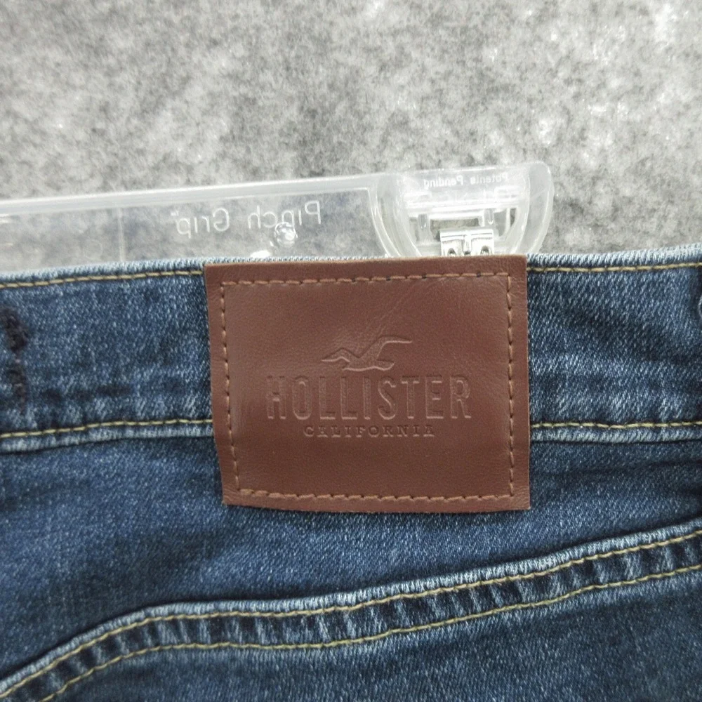Hollister Epic Flex Men's Skinny Jeans Size 30x29 Blue Denim Cotton Distressed